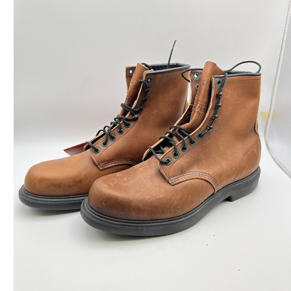Red Wing 1405 Mens Brown Oil Tanned Leather 6 Inch Work Boots USA NEW WITH BOX